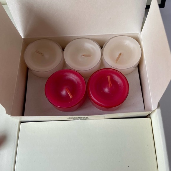 PartyLite Santa Candle Snuffer Holder Gift Set Peppermint Bark Retired w/ Box - Picture 5 of 9